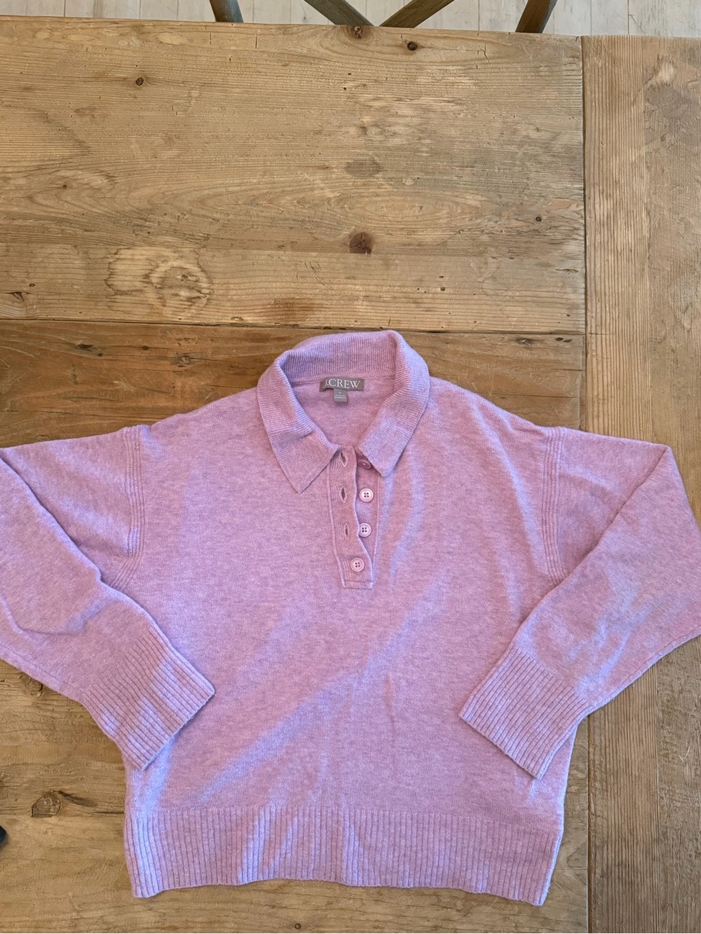 J. Crew Lilac Polo-Knit Sweater